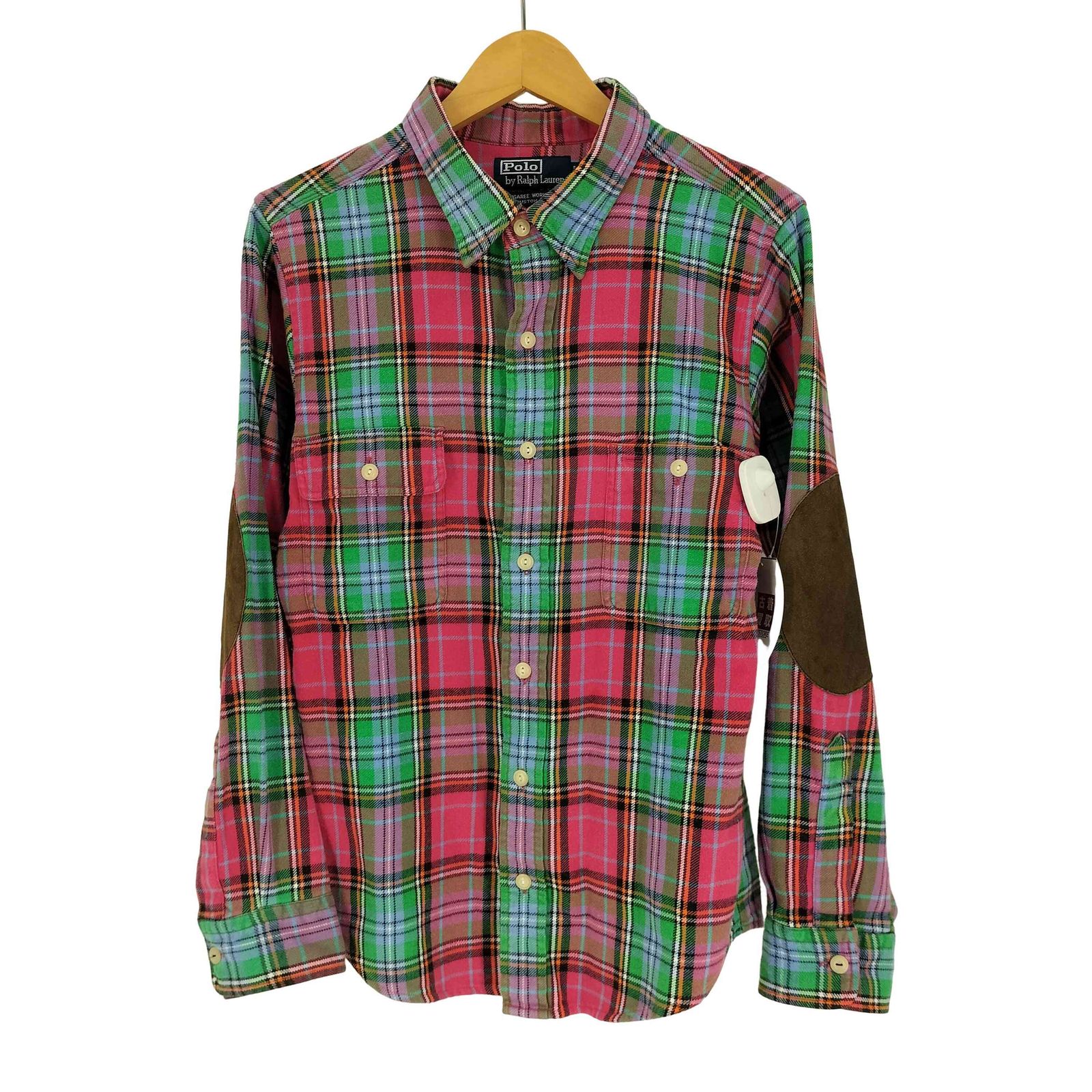 ポロバイラルフローレン Polo by RALPH LAUREN DUNGAREE WORK SHIRT CUSTOM FIT エルボーパッチ チェック L/S シャツ メンズ 表記無 