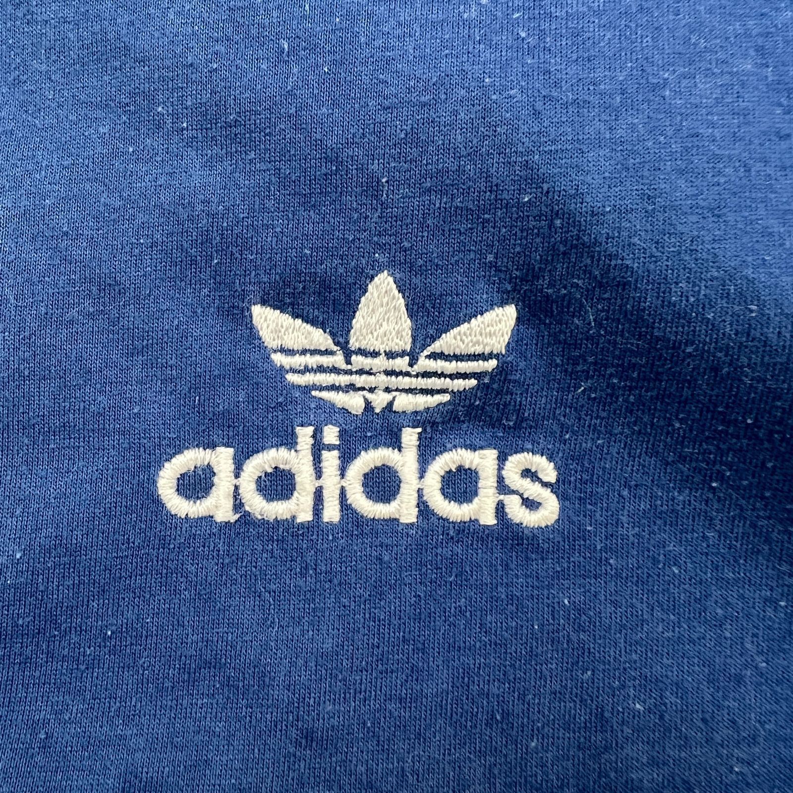 アディダス デサント ジャージ 2XL 7号 水色 ネイビー トレフォイル