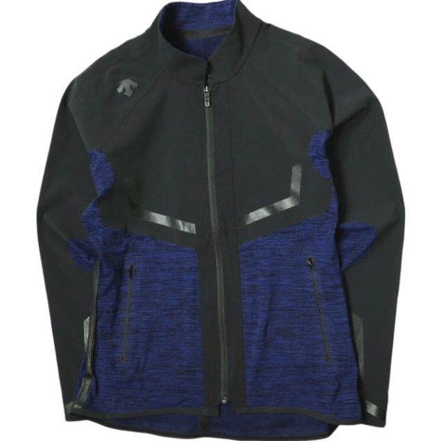 DESCENTE GOLF デサントゴルフ 日本製 g-arc collection サイトス４WAYストレッチナイロン×プライムフレックスヒートリテンションジャージー DGMMJL50 M BL00 BLACK/BLUE ジャケット ブルゾン g15248