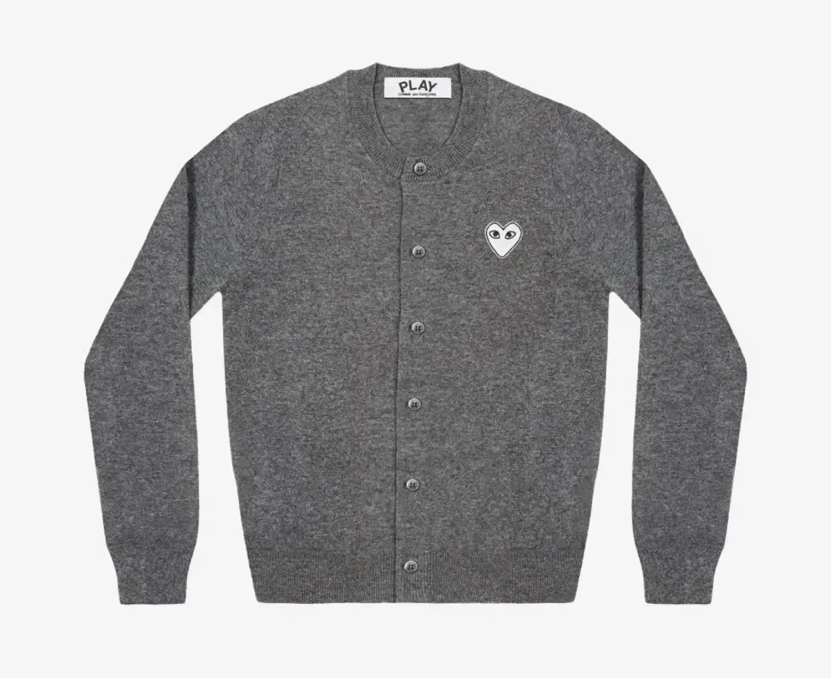 COMME des GARCONS コム デ ギャルソン カーディガン 遊びます グレー ホワイトワッフェン s