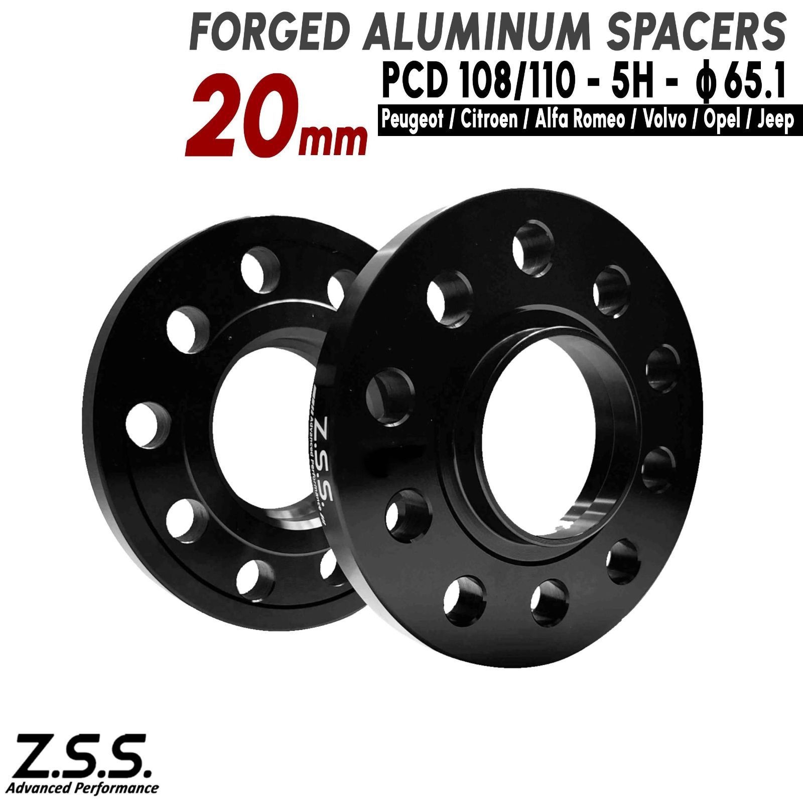 Z.S.S. AP アルファロメオ ジュリエッタ 159 スポーツワゴン 20mm スペーサー PCD108 PCD110 5穴 ハブ径 65.1φ  - メルカリ