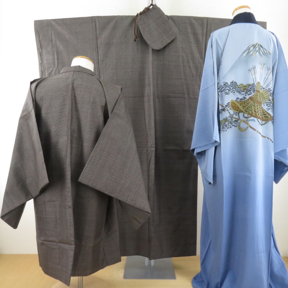 c-997 男性 羽織 着物 博多織 匠工芸 伝統工芸士 酒井豊 献上柄 お召 