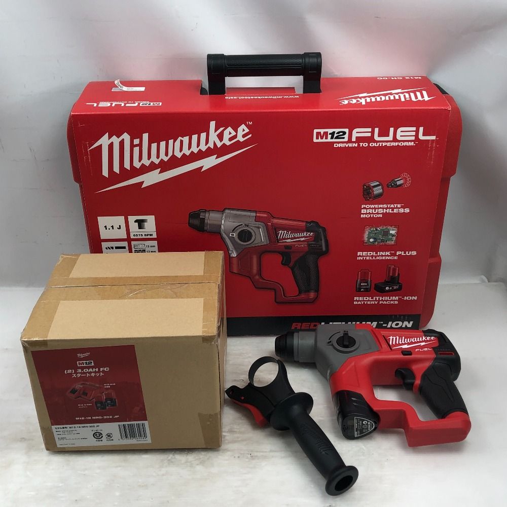 Milwaukee 電動工具 ハンマドリル S 付属品完備 M12 CH-0C M12-18 NRG-302 レッド