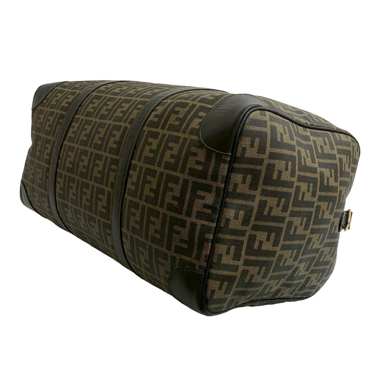 FENDI フェンディ ズッカ ボストンバッグ ナイロン　ブラウン ロゴ　旅行 FENDI ズッカ ボストンバッグ 大容量 ナイロン ブラウン ロゴ