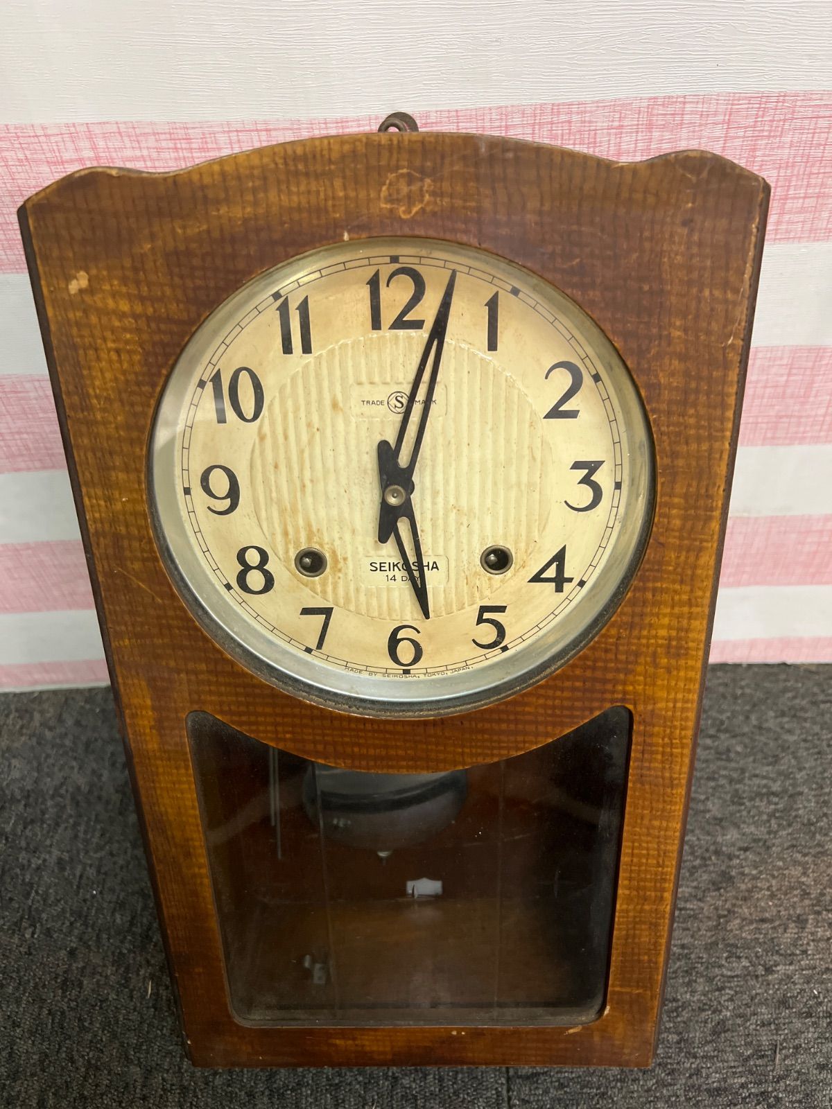 精工舎　掛時計（ジャンク） Yahoo!オークション - 希少品 精工舎 年代物掛時計6 【ジャンク品】