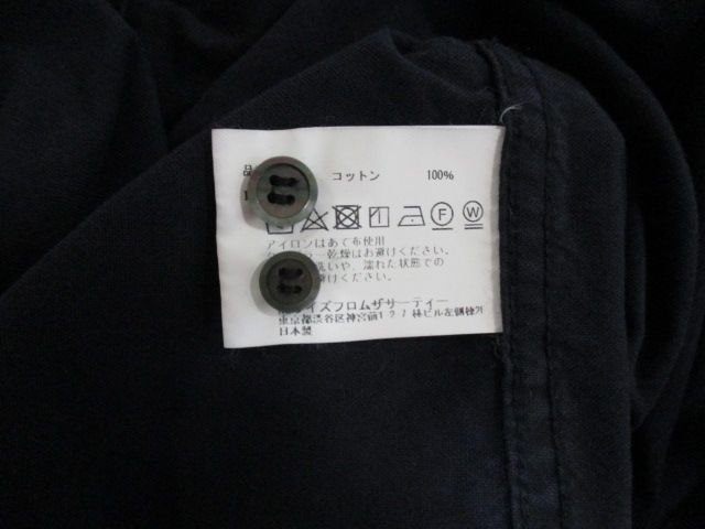 未使用品 Lisiere L'Appartement リジェール アパルトモン MADE BY Americana 長袖 シャツ ブラウス ONE 紺系 ネイビー 無地 ボタンダウン Lisiere L'Appartement リジェール アパルトモン MADE BY
