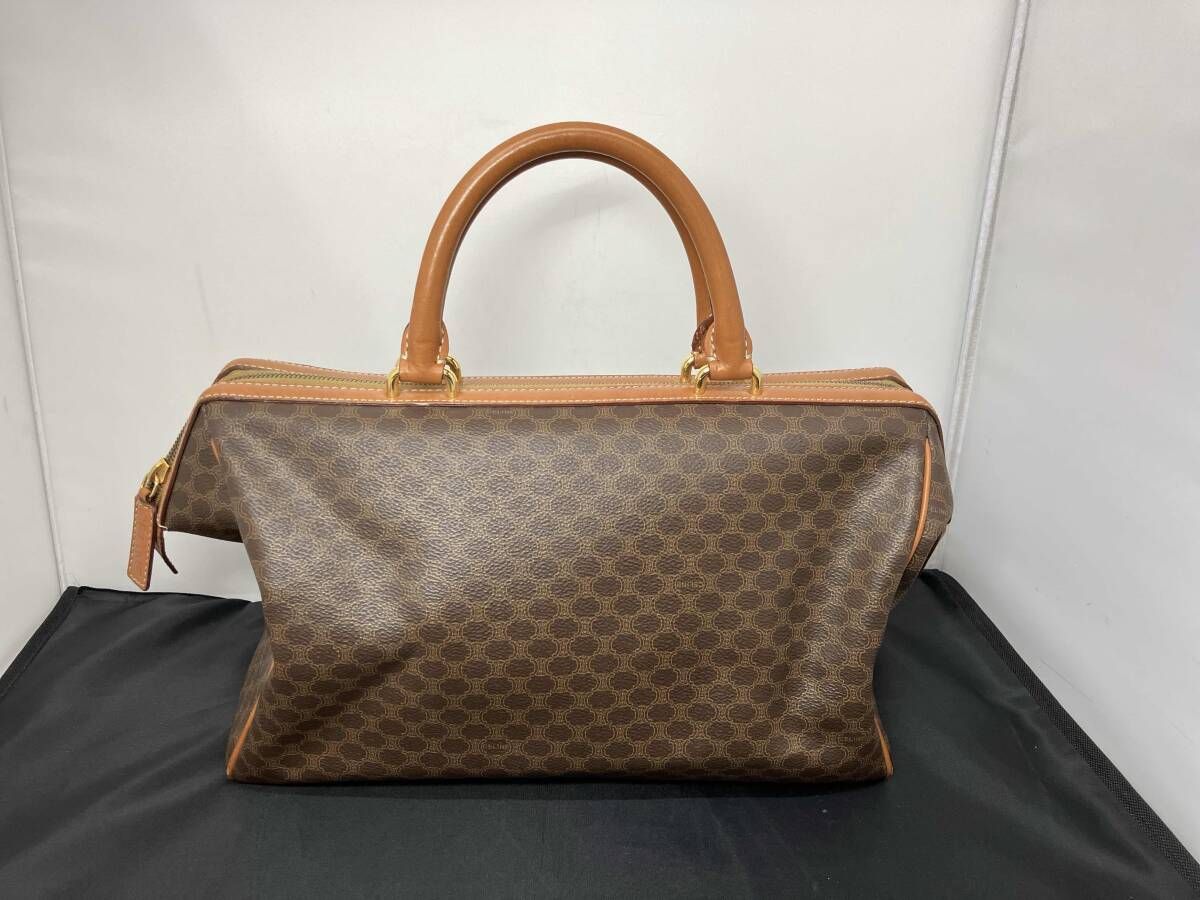 CELINE セリーヌ マカダム ミニボストンバッグ ボストンバッグ M95 ブラウン系 茶系 バッグ 鞄