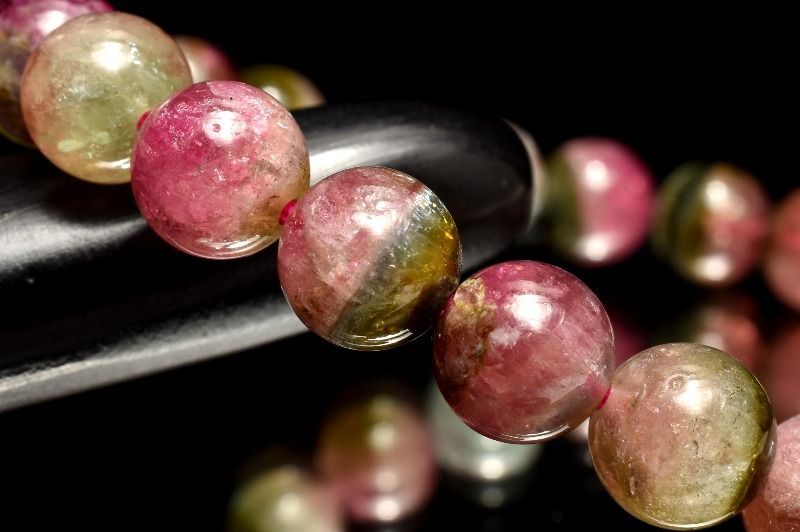 値下げ超美しい8mm ウォーターメロントルマリンブレスレット