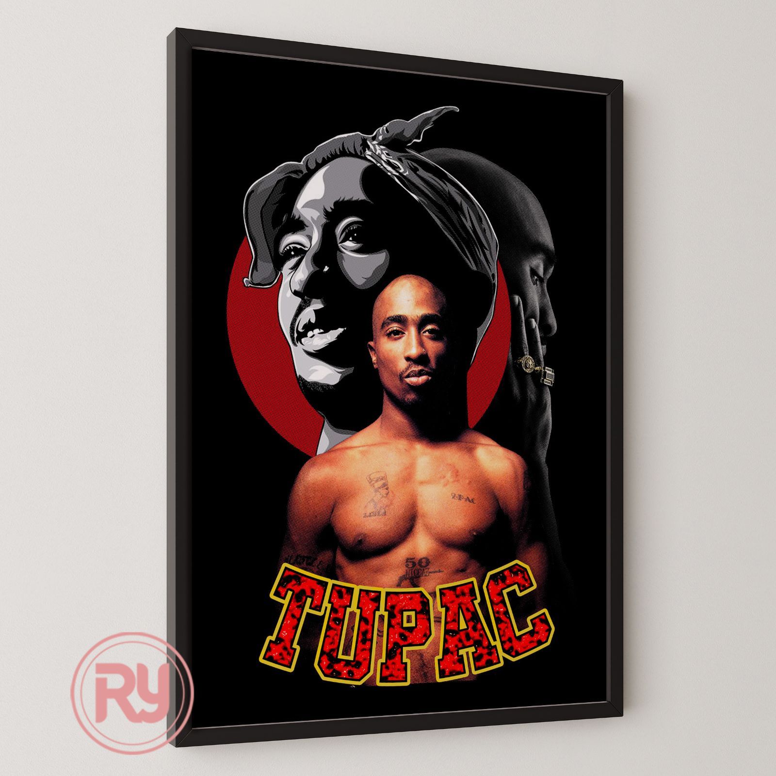 2Pac Tupac 2パック ヒップホップ Tシャツ デザイン アートポスター 