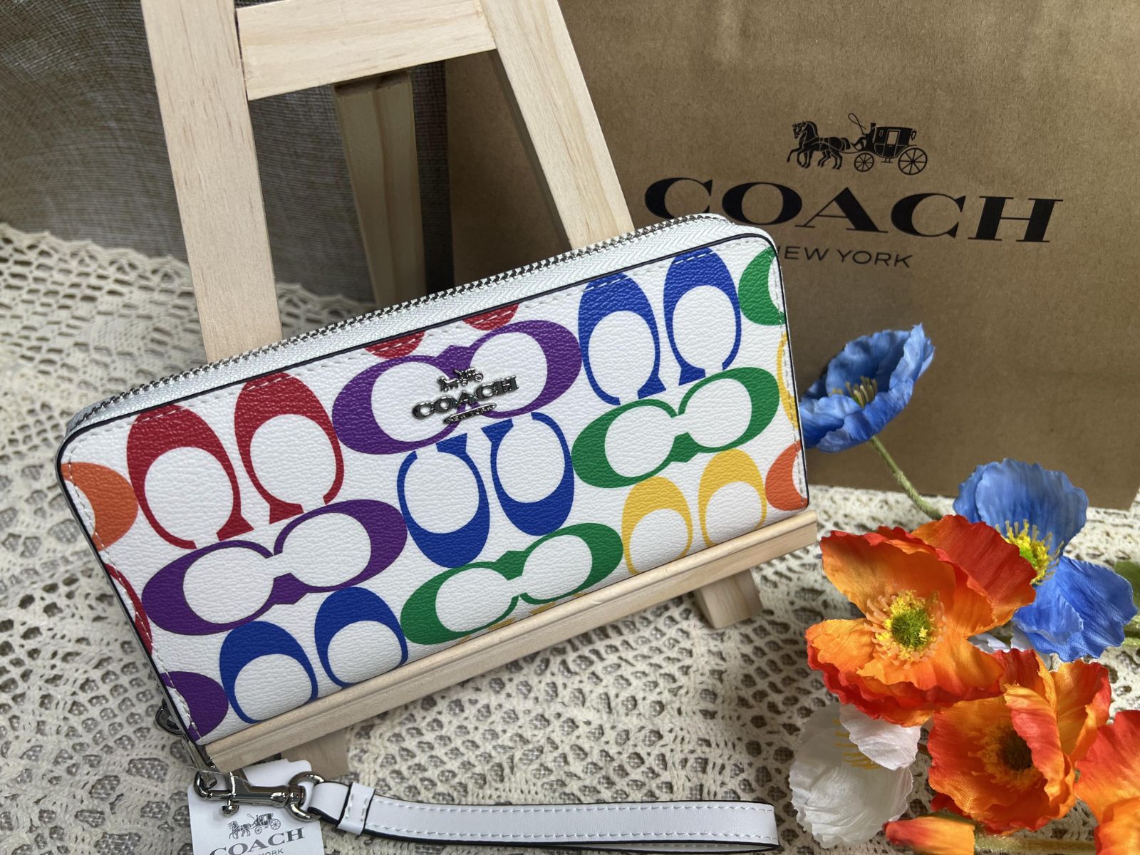 コーチ COACH 財布 長財布 シグネチャー ラウンドファスナー