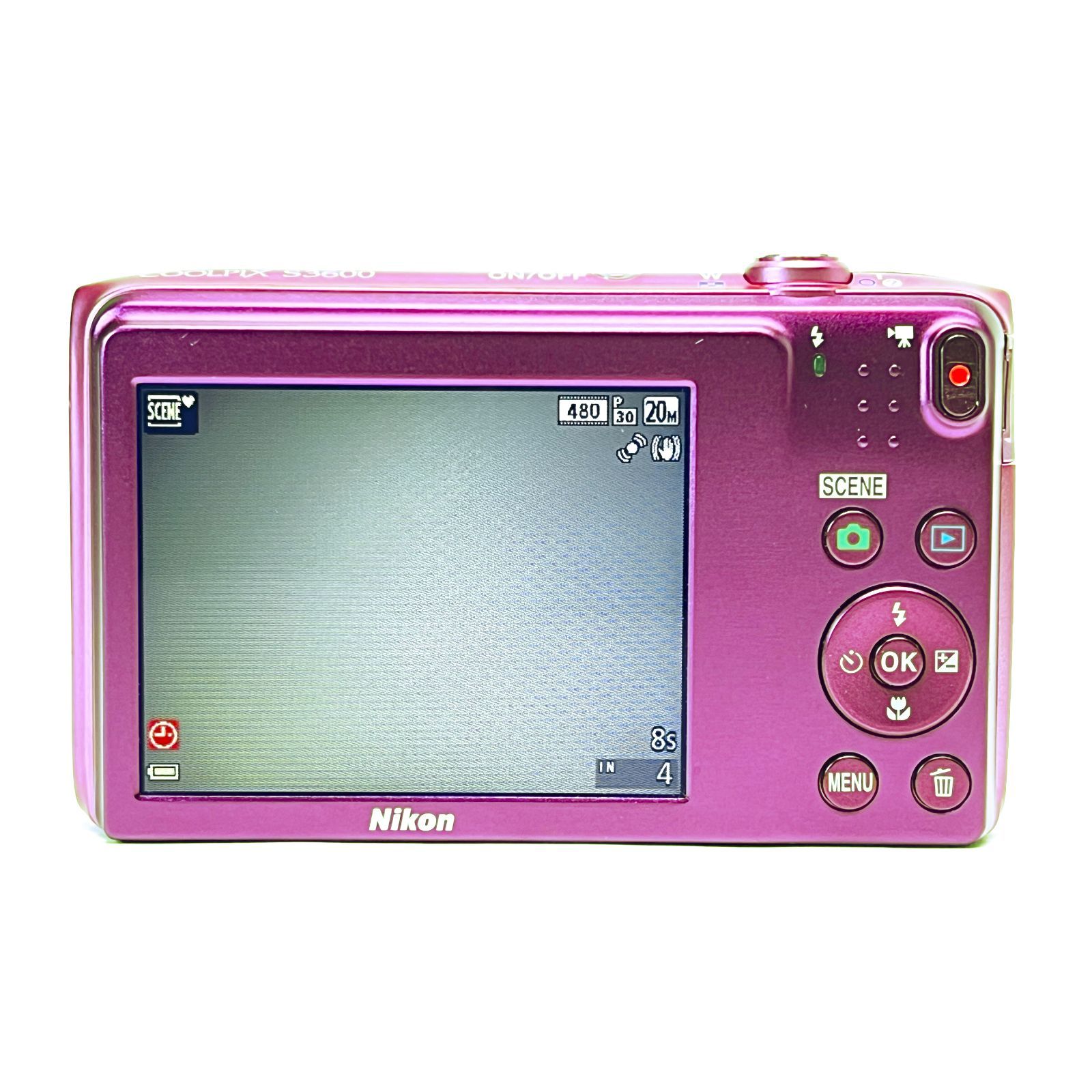 Nikon COOLPIX S3600 デジタルカメラ ピンク 20.1MP 光学8倍ズーム