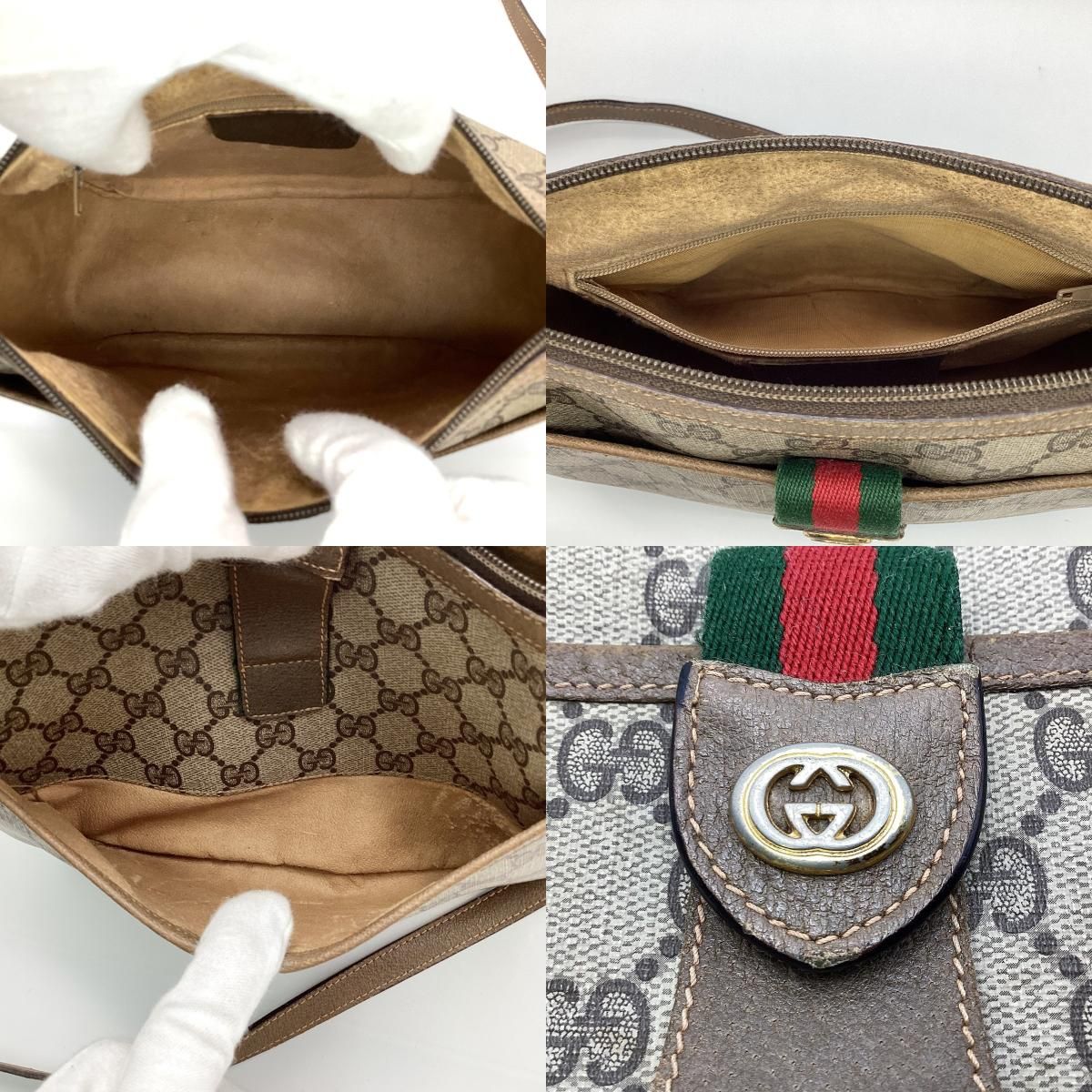 GUCCI グッチ GGシマ ショルダーバッグ オールドグッチ キャンバス地 Gucci グッチ GG キャンバス ショルダーバッグ オールドグッチ