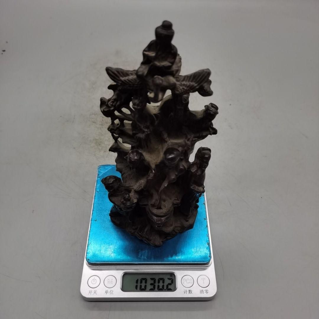 銅細工 八仙仏像図 書道具 文房具 銅器 置物 工芸品 装飾品