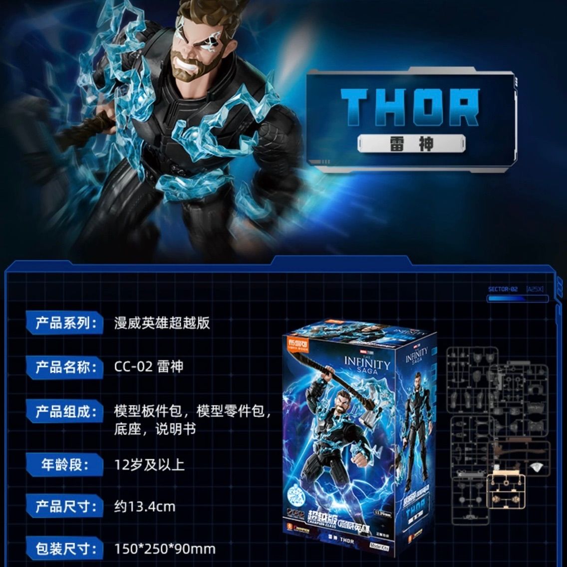 海外限定 マイティ・ソー プラモデル アクションフィギュア 可動