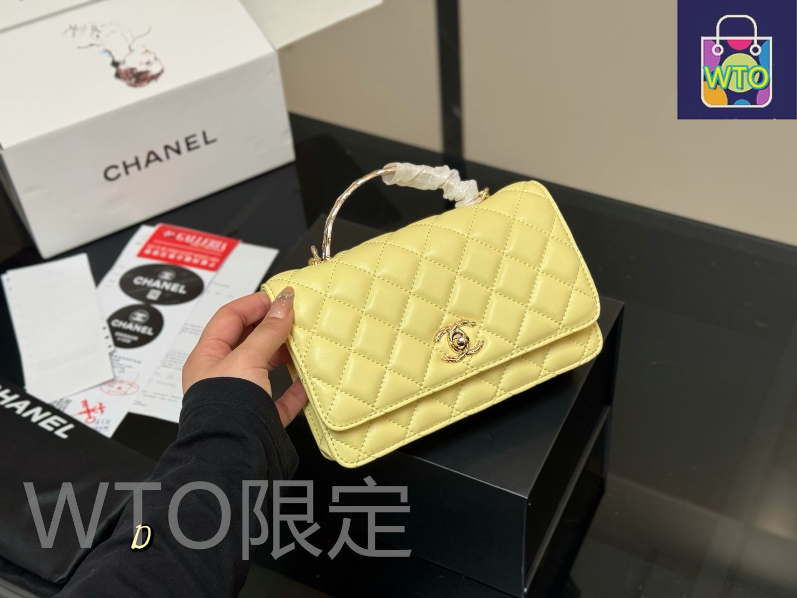24A CHANEL CC ウールコットンなチェーンウォレット 210.jpg