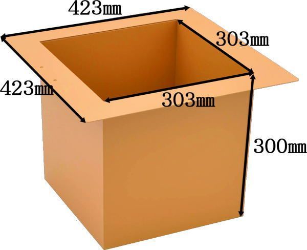 茶器 茶道具 炉壇 利休炉壇 聚楽色 炉蓋無し ツバと底辺1 6 mm厚 胴側面１mm厚 素材 鉄