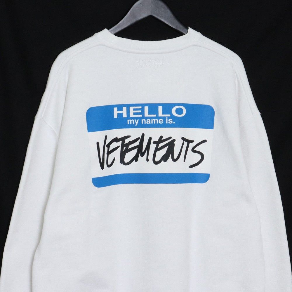 VETEMENTS HELLO My Name Is スウェットトレーナー