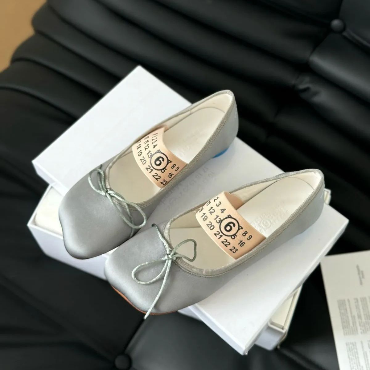 未使用 MM6 Maison Margiela サテンバレエシューズ サイズ38