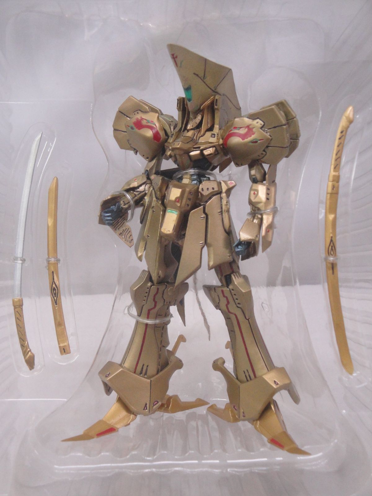 フィギュア　[ランクB] ナイト・オブ・ゴールド (レッドクリスタル版カイエンフィギュア付) 「ファイブスター物語」 アクションフィギュア ナイト・オブ・ゴールド アクションフィギュア レッドクリスタル