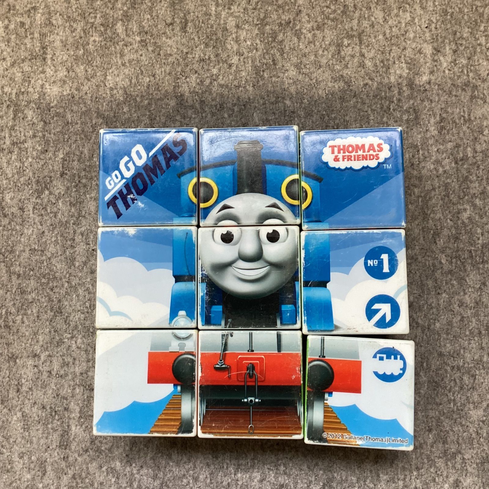 188,トーマス　キューブパズル　9コマ　トレー欠品【現地引き取りのみ】【リユース品】