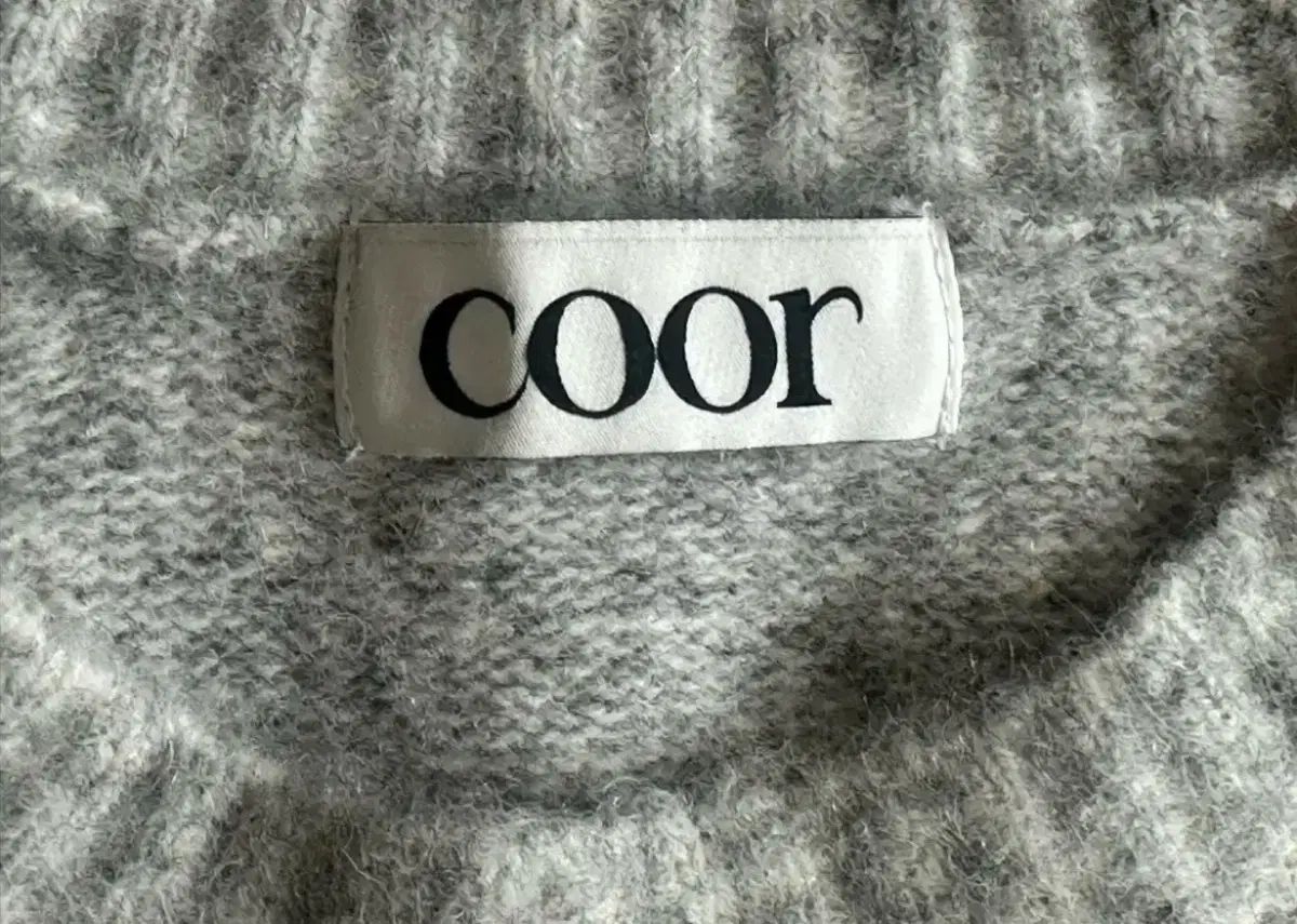 coor クアー 毛深い アルパカ セーター L メランジグレー
