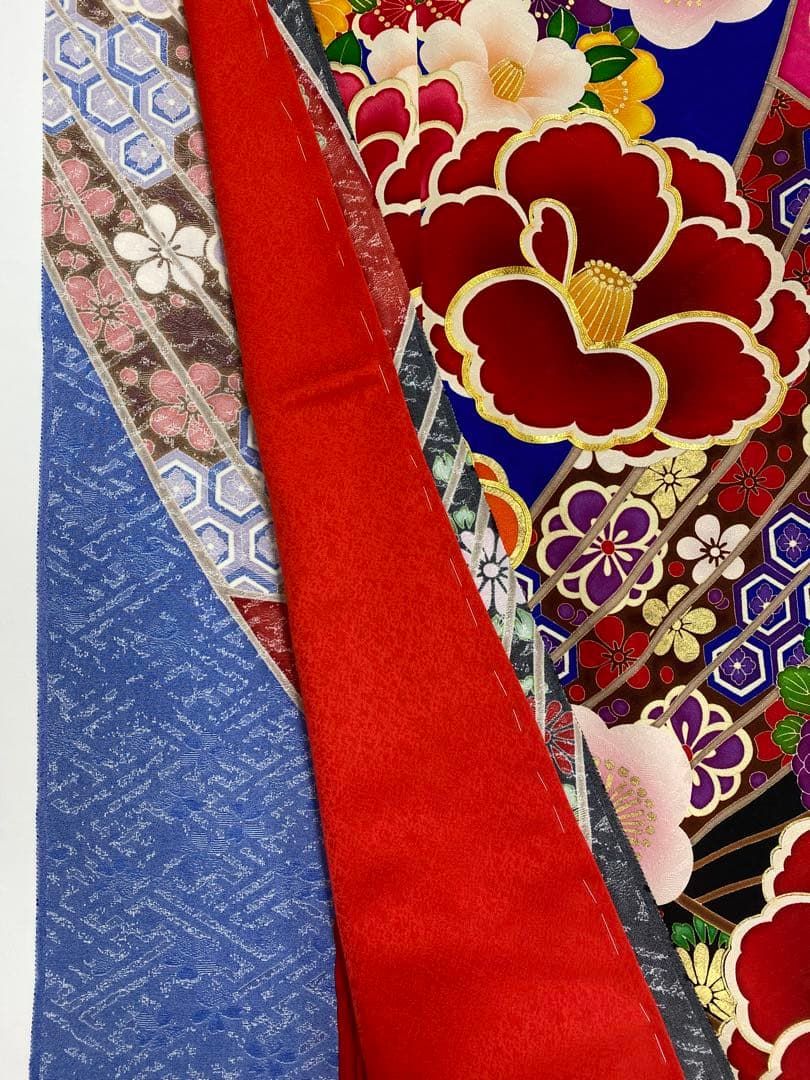 コラボ振袖 仮絵羽 九重×中村 里砂 金駒 金彩 正絹 未仕立て品 八掛