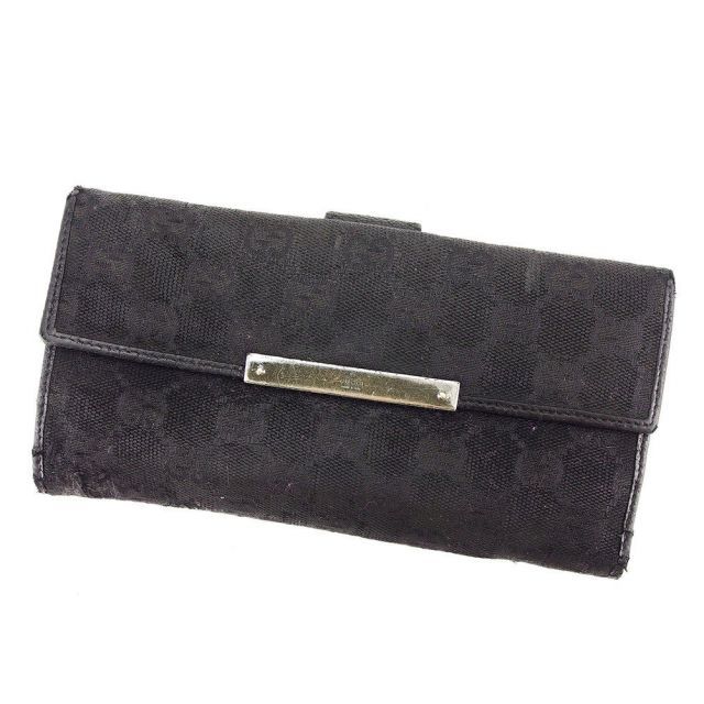 く*ん様 GUCCI ブラックレザー Wホック　長財布 GUCCI グッチ ジャッキー Wホック 二つ折り長財布 レザー