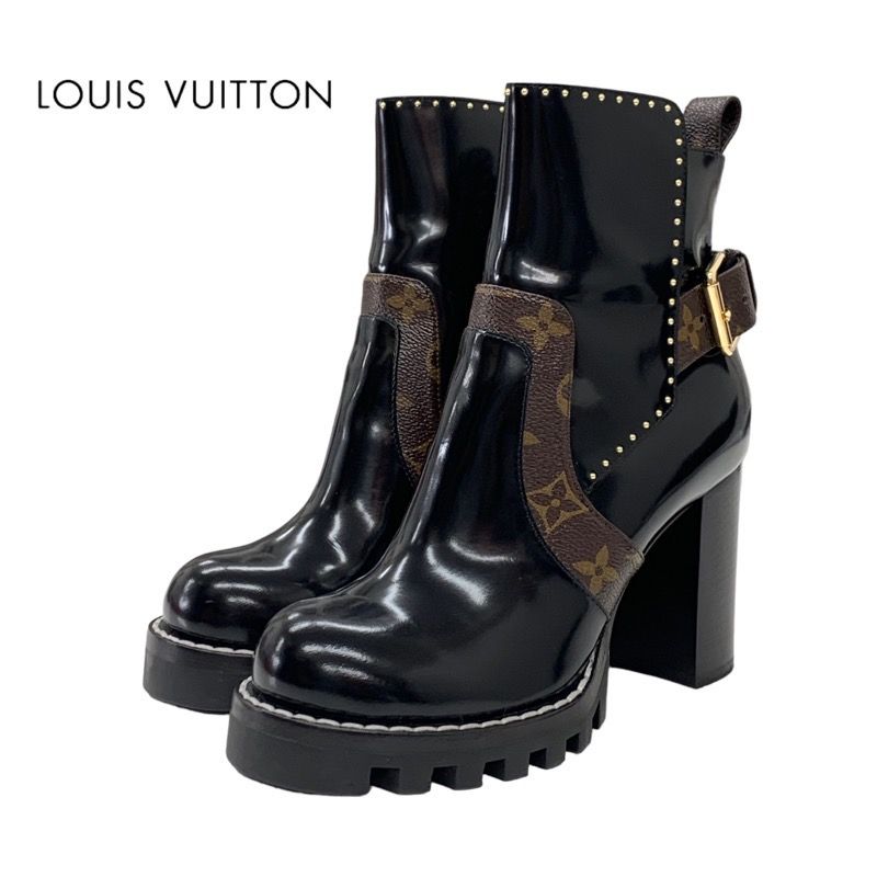 LOUIS VUITTON ショートブーツ 黒 - 靴