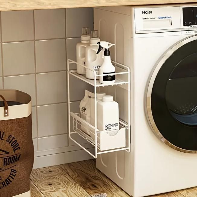 家庭用品用引き出し式棚 省スペース設計