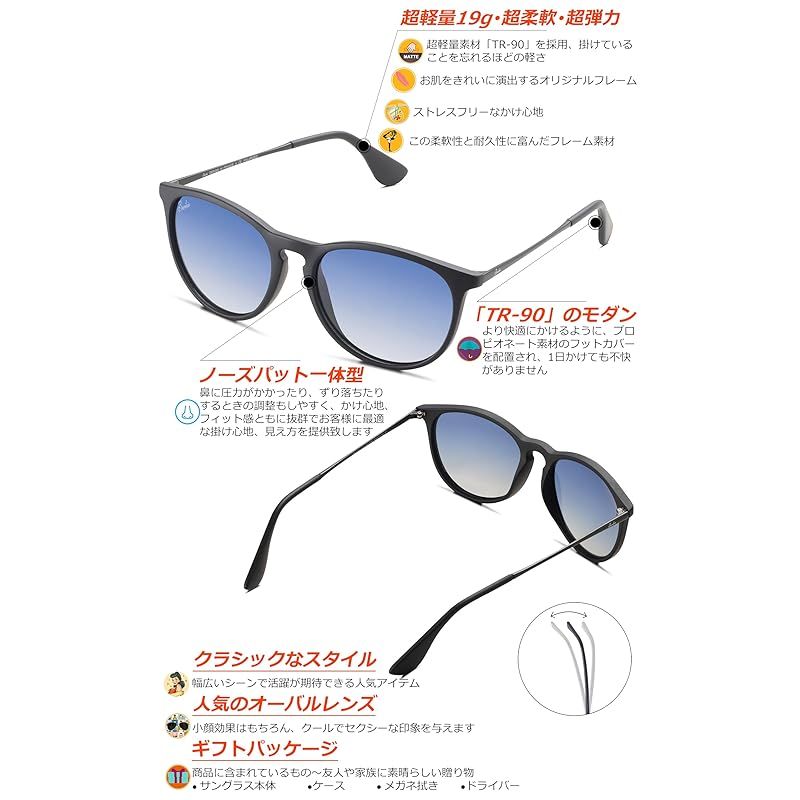 Berikin サングラス 超軽量19g 偏光レンズ メンズ レディース UV400 UVカット tr90 sunglass for men Berikin] サングラス 超軽量19g 偏光レンズ メンズ レディース UV400