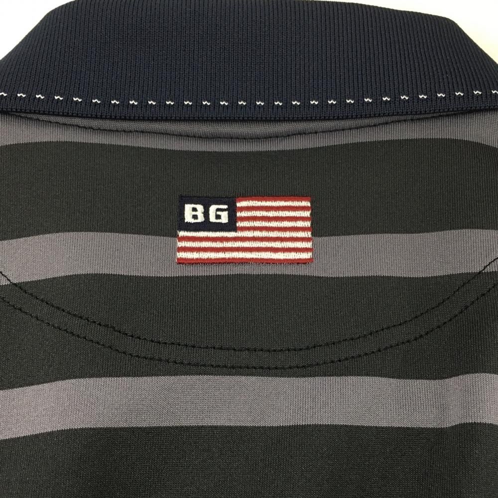 ☆値下げ☆【超美品】ブリーフィング 半袖ポロシャツ 黒×グレー