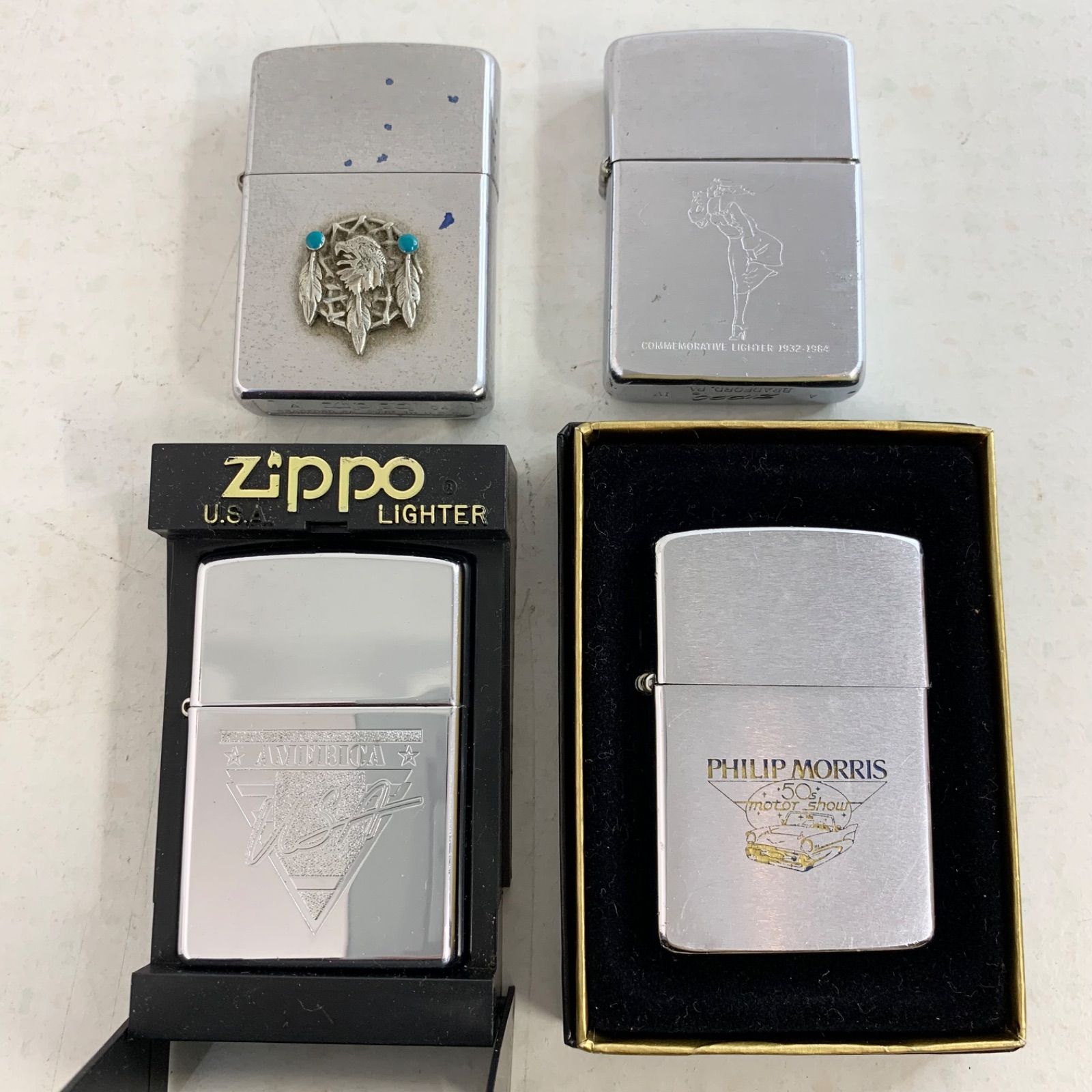 ターコイズ イーグル 鷹 インディアンフェザー Windy ウィンディ Zippo U.S.A. LIGHTER zippo ジッポー フィリップモリス 50s モーターショー