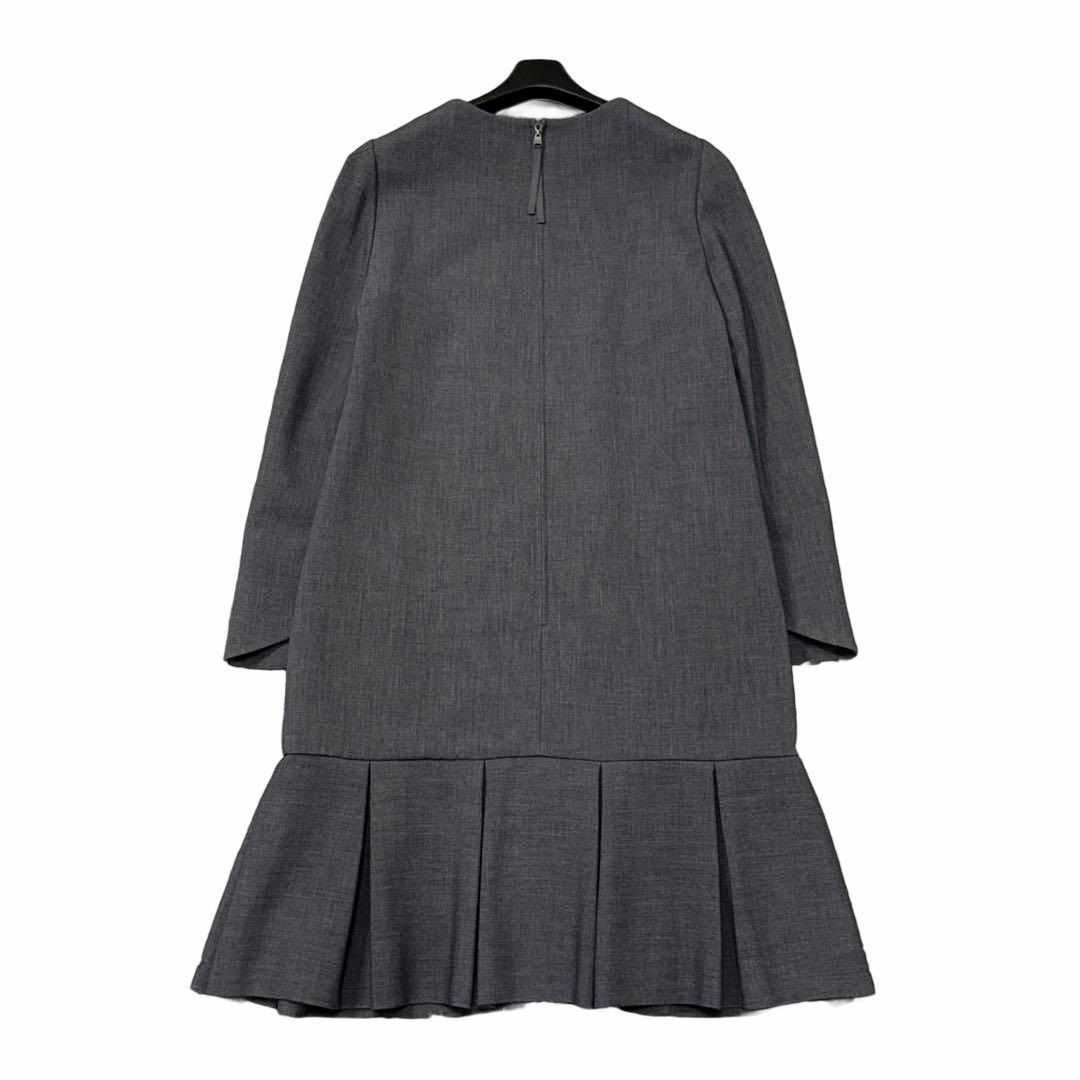 未使用級✨フォクシー プライベートノアール ワンピースドレス グレー 38 美品】FOXEY/フォクシー 35602 Dress Private Noir ロング