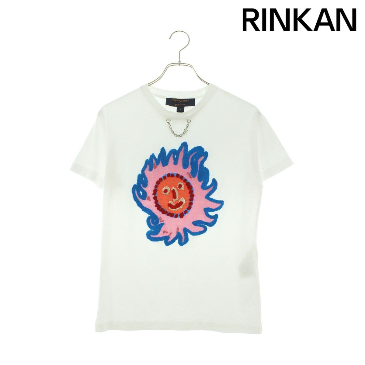 ルイヴィトン RW232J YD1 FOTS16 草間彌生フロント刺繍Tシャツ レディース S