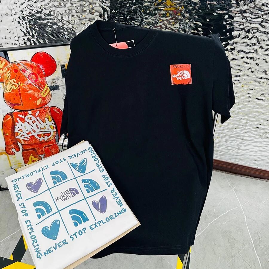 新品未使用 THE NORTH FACE ノースフェイス 半袖Tシャツ コットン ベーシックショートスリーブ ブラックホワイト NF0A81MP 男女兼用