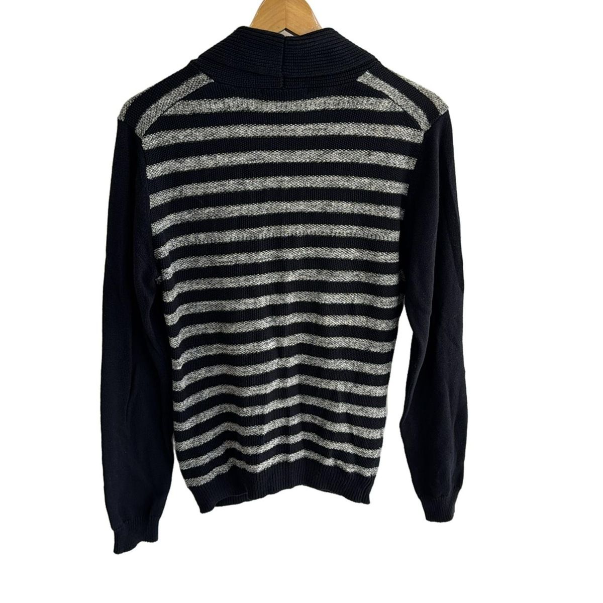 COMME CA MEN コムサメン カーディガン サイズM メンズ - ダークネイビー 長袖|ボーダー
