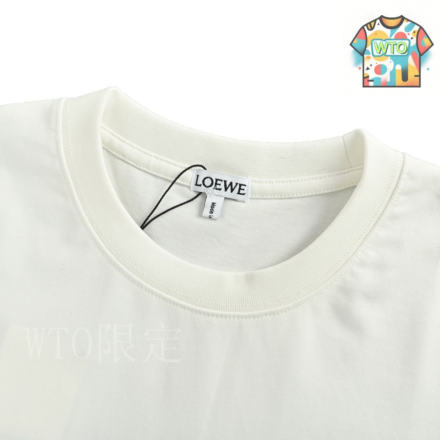今日WTO】Loewe / ロエベ 25ss カラーブロックロゴ刺繍 T シャツ