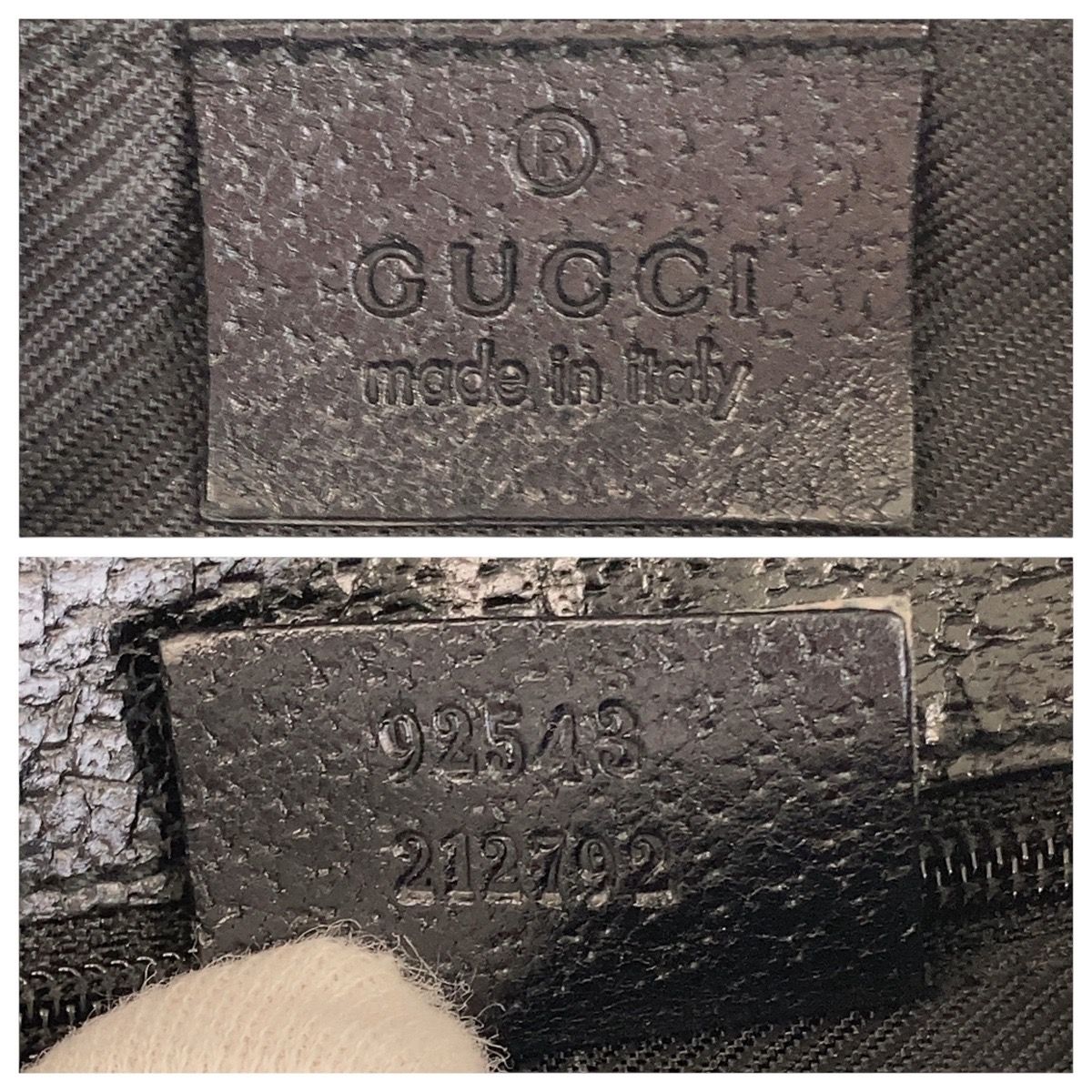 GUCCI グッチ ブラック 黒 シルバー金具 GGキャンバス 92543 ボディ GUCCI グッチ ブラック 黒 シルバー金具 GGキャンバス 92543 ボディ