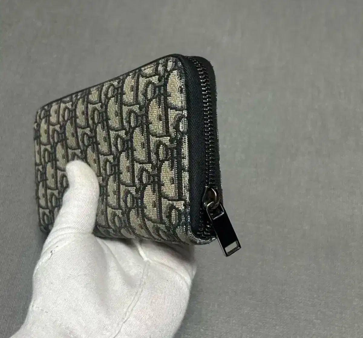 【新品同様】ディオール 長財布 ラウンドファスナー ジャガード オブリーク Dior ディオール オブリーク ジャガード ラウンドファスナー長