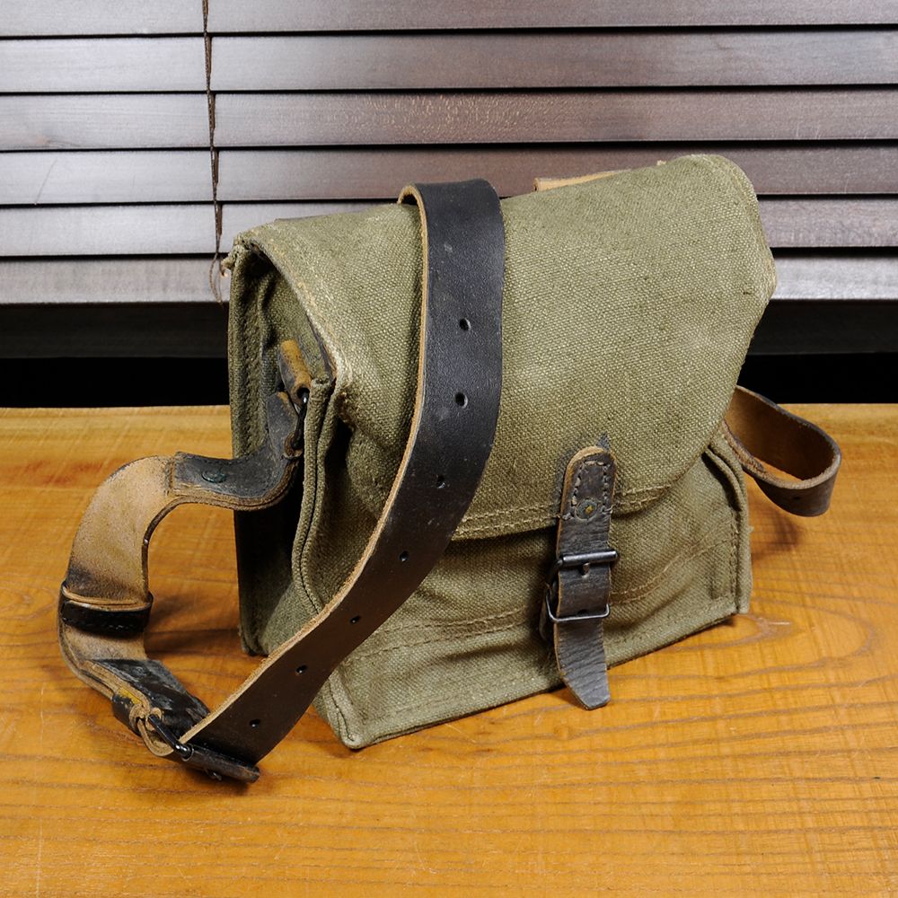 フランス軍放出品 ショルダーバッグ コットンキャンバス製