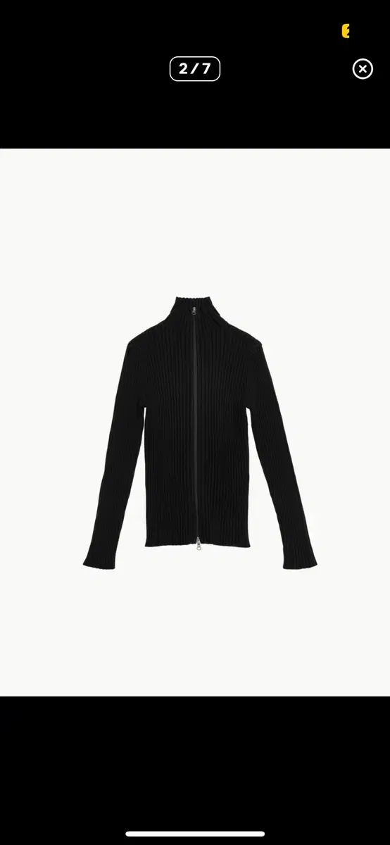 AMOMENTO アモーメント ハイ ネック ジップアップ ネイビー