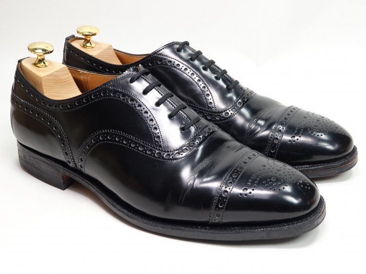 (56)(新品) チャーチ 657 / 0925 極上 旧チャーチ パンチドキャップトゥ ブラック