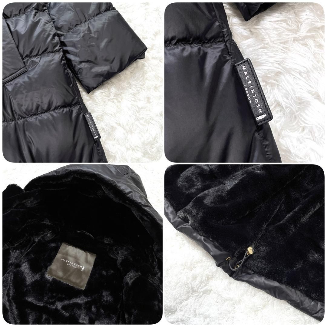 極美品✨ マッキントッシュ ダウンコート フード付 大きいサイズ 44 ブラック ✨極美品✨ マッキントッシュ ダウンコート フード付 大きい