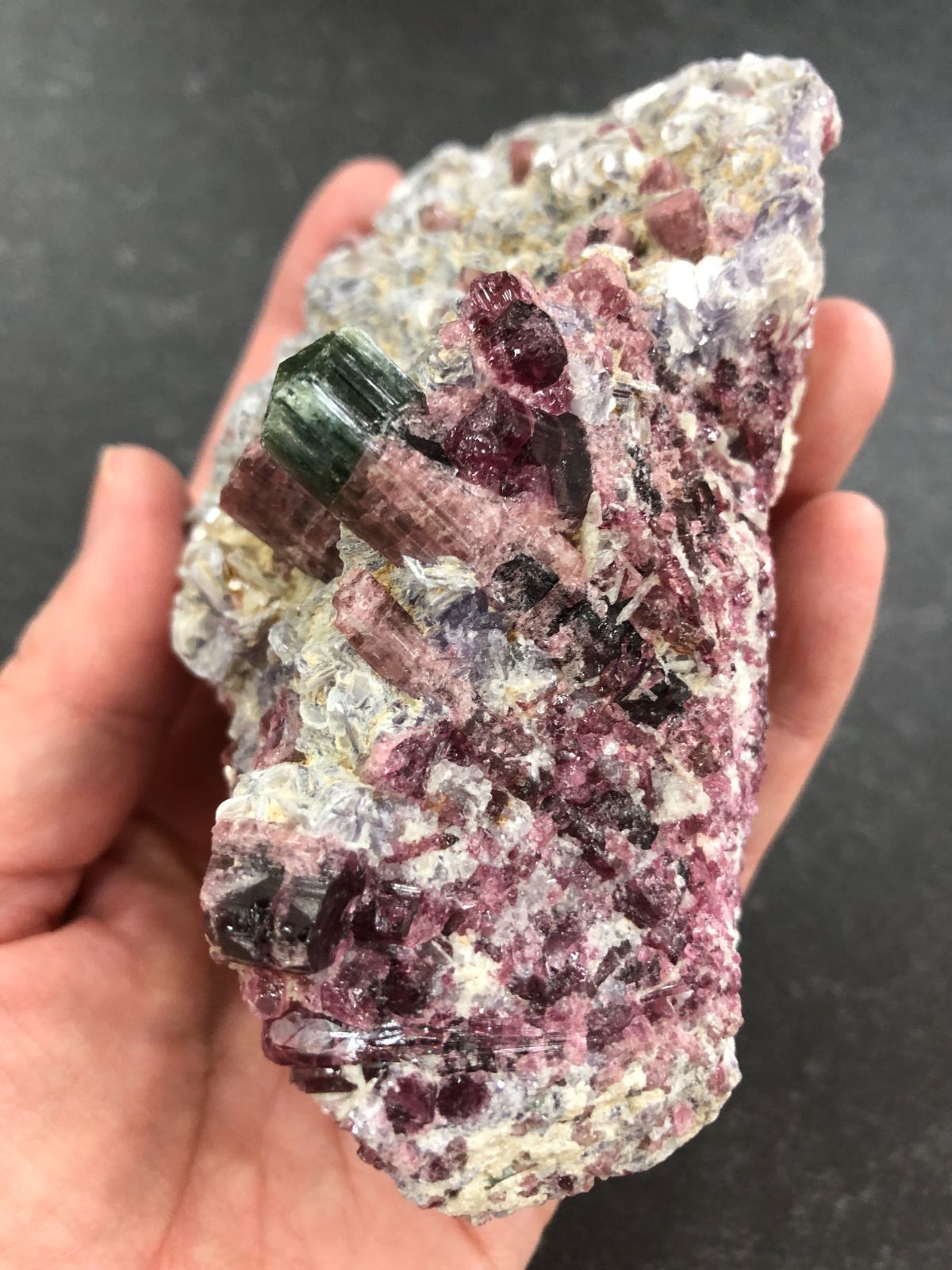 バイカラートルマリン原石