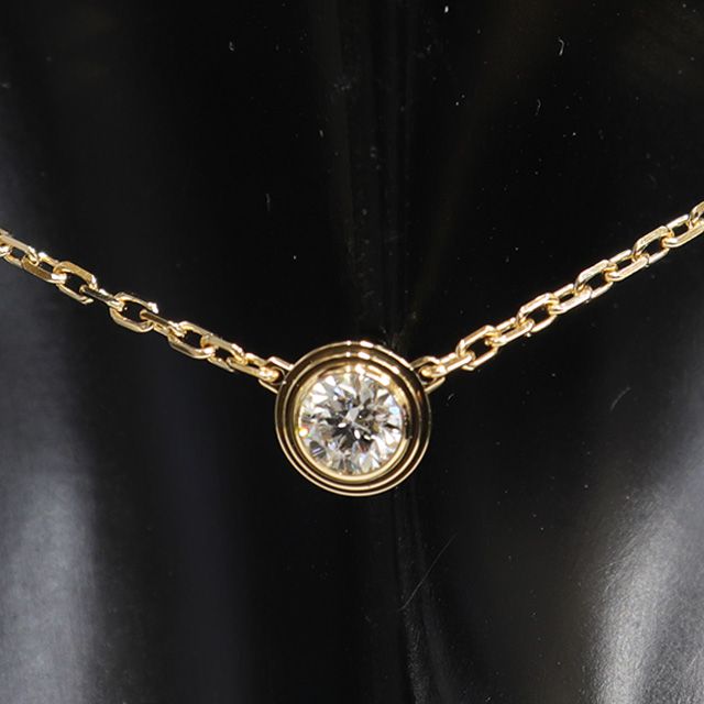 新品仕上げ済）カルティエ CARTIER ダムール ダイヤ ネックレス  
