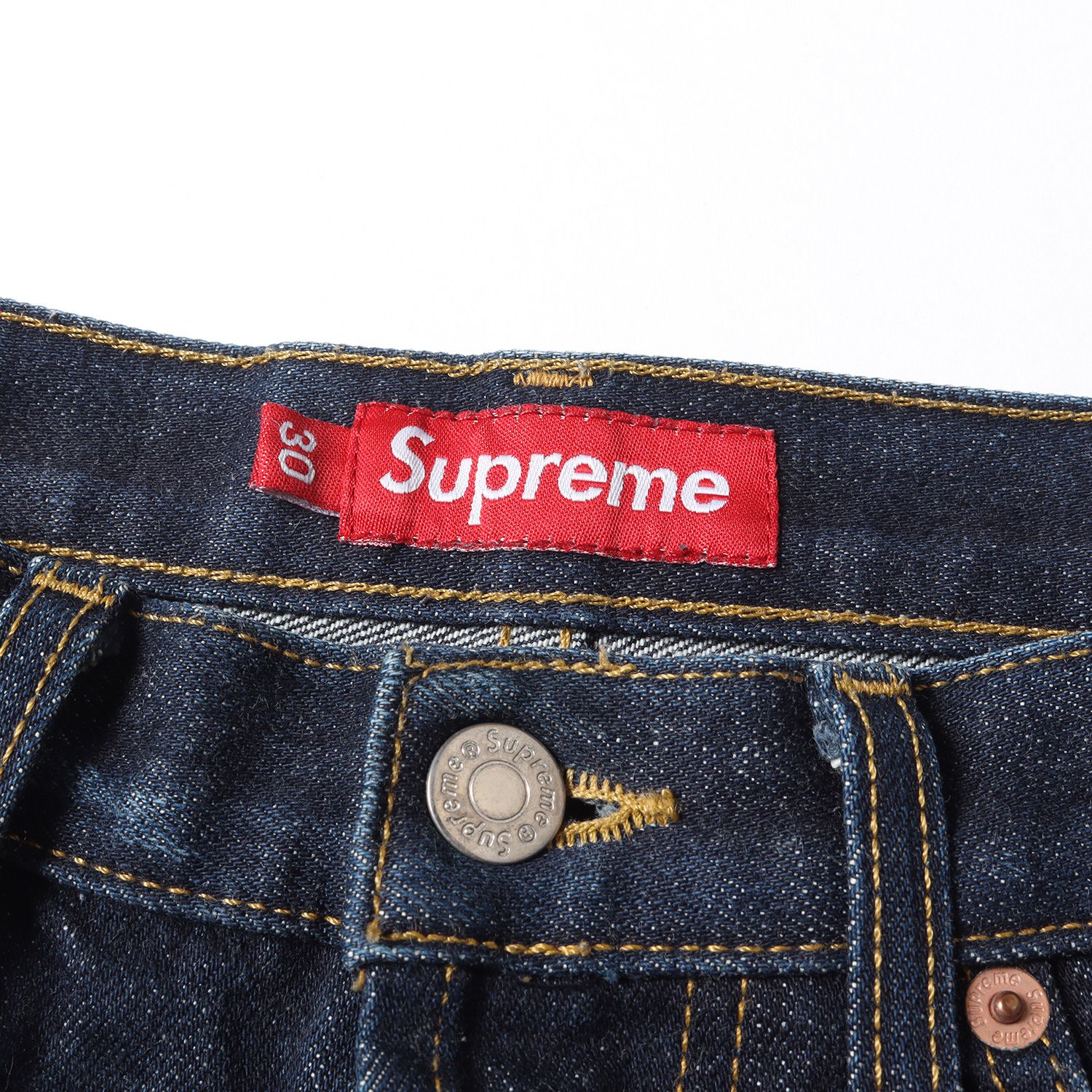 Supreme ストレートデニム サイズ30 Supreme シュプリーム ブラック ストレートパンツ デニム 30