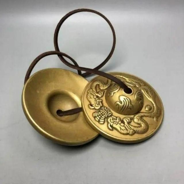ティンシャ チベタンベル 双龍 チベット ヒーリング ドラゴン ヨガ 浄化 瞑想 ティンシャ セブンメタル 双龍 浄化 密教法具 専門 大きさ直径約