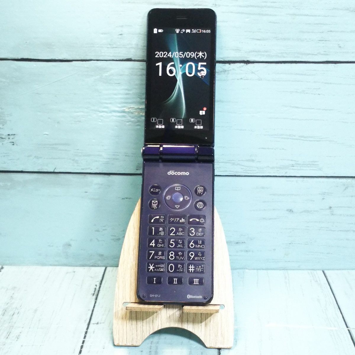 【送料無料】docomo AQUOS SH-01J ブルーブラック ネイビー ケータイ SHARP 本体 白ロム SIMロック解除済み SIMフリー 603531