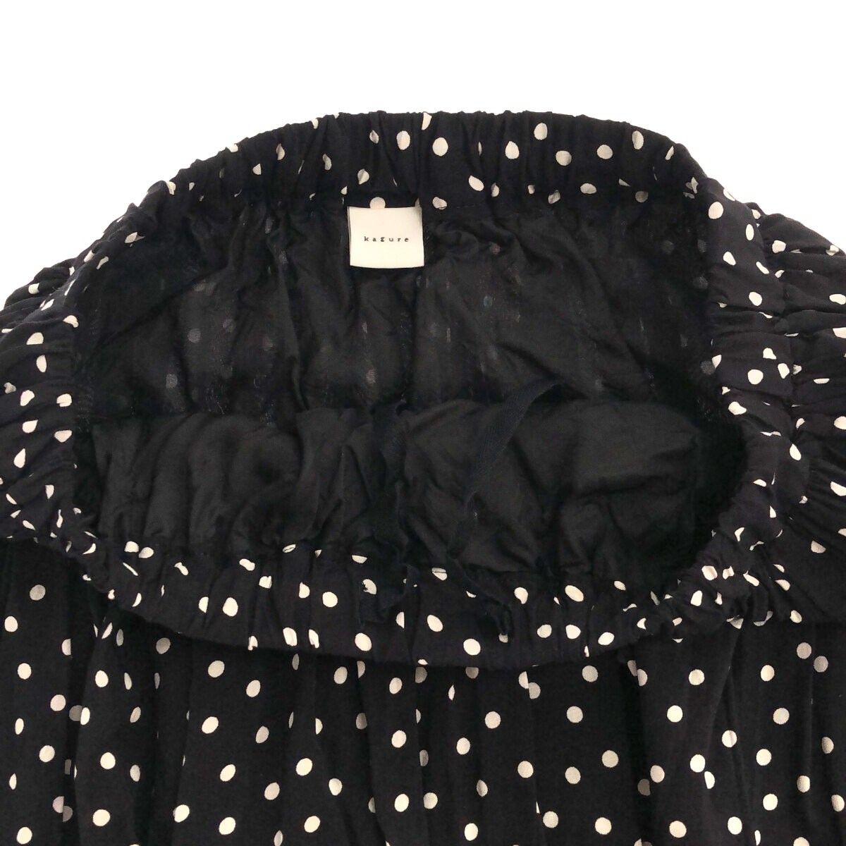 かぐれ / ロングスカート/GA34-25M001 kagure かぐれ ドットギャザースカート GA34-25M001 ブラック F - メルカリ