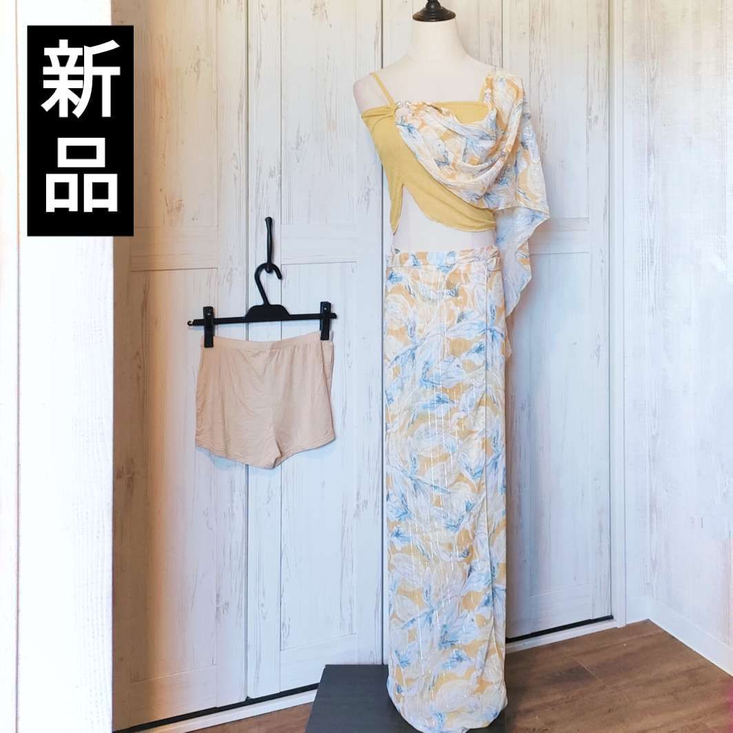 ☆新品☆ベリーダンス花柄衣装セットアップ 練習着レッスン着